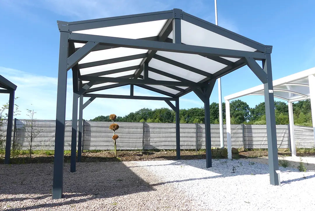 Satteldachcarport 368x800cm (BxT) freistehend